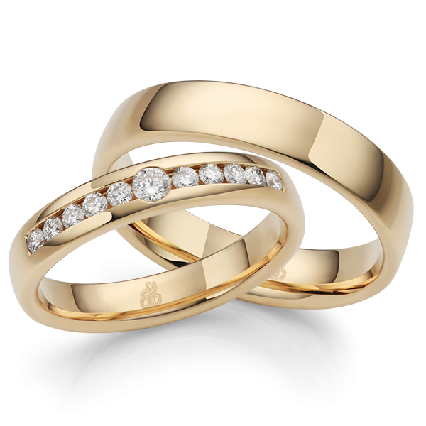 Rauschmayer Trauringe Gelbgold 10-04868 + 11-04868